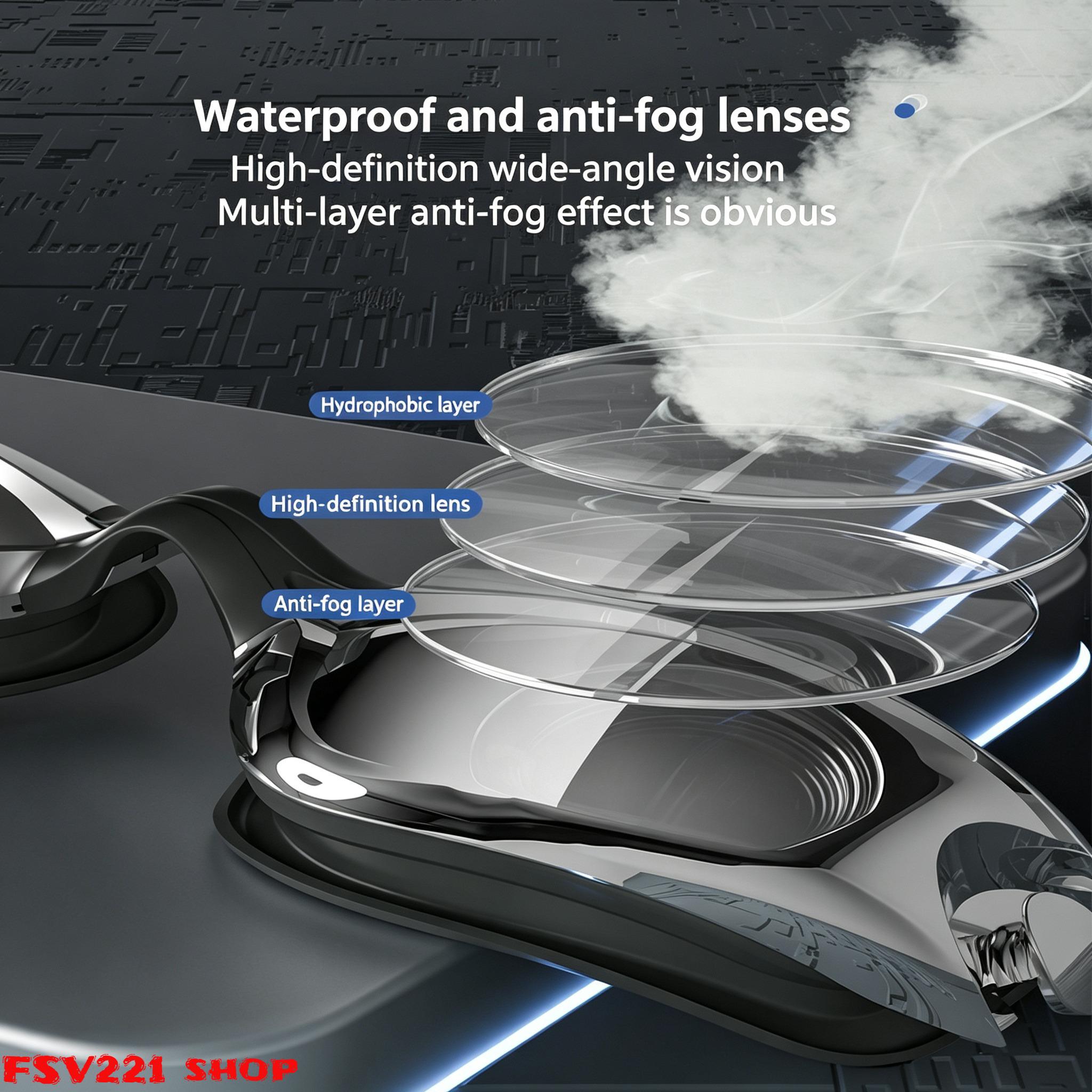 Silicone Pool Goggles with Anti-Fog Coating and UV Protection, Professional Unisex Design with Replaceable Nose Bridge for Lap Swimming, Waterproof Goggles, Swim Goggles Set campingessentials