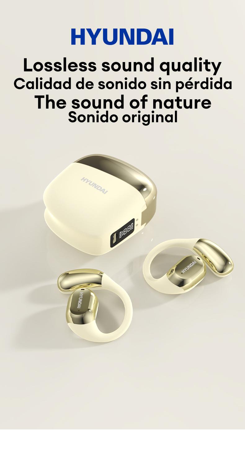 HYUNDAI Space-Y3PRO High-High-Fidelity Robust Bass Audio Headphones Ultra-Comfort Ergonomic Ear-Hanging Headsets Waterproof Sports Earbuds to Running Driving