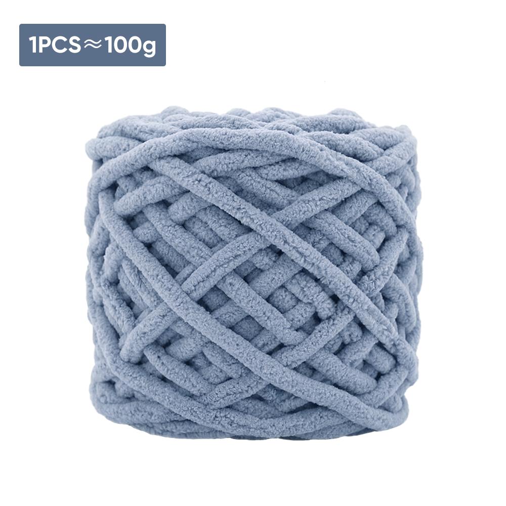 100g Thick Yarn Blanket Hand Knitted DIY Line, Soft Chenille Seat Pad Pet Nest Thread, Icelandic Scarf Hat Rod Needle Patchwork