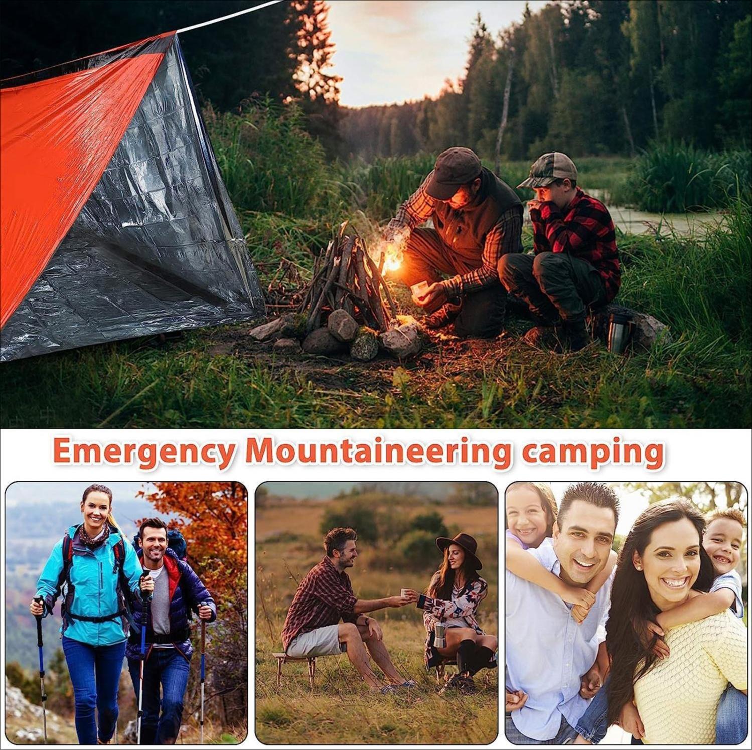 Water Windproof, Waterproof, Foldable Thermal Triangular Lightweight Portable Rain Tent – Wind Resistant Emergency Warm Survival Shelter for Camping, Outdoor Hiking Equipment, Lightweight Portable Tent outdoorfun