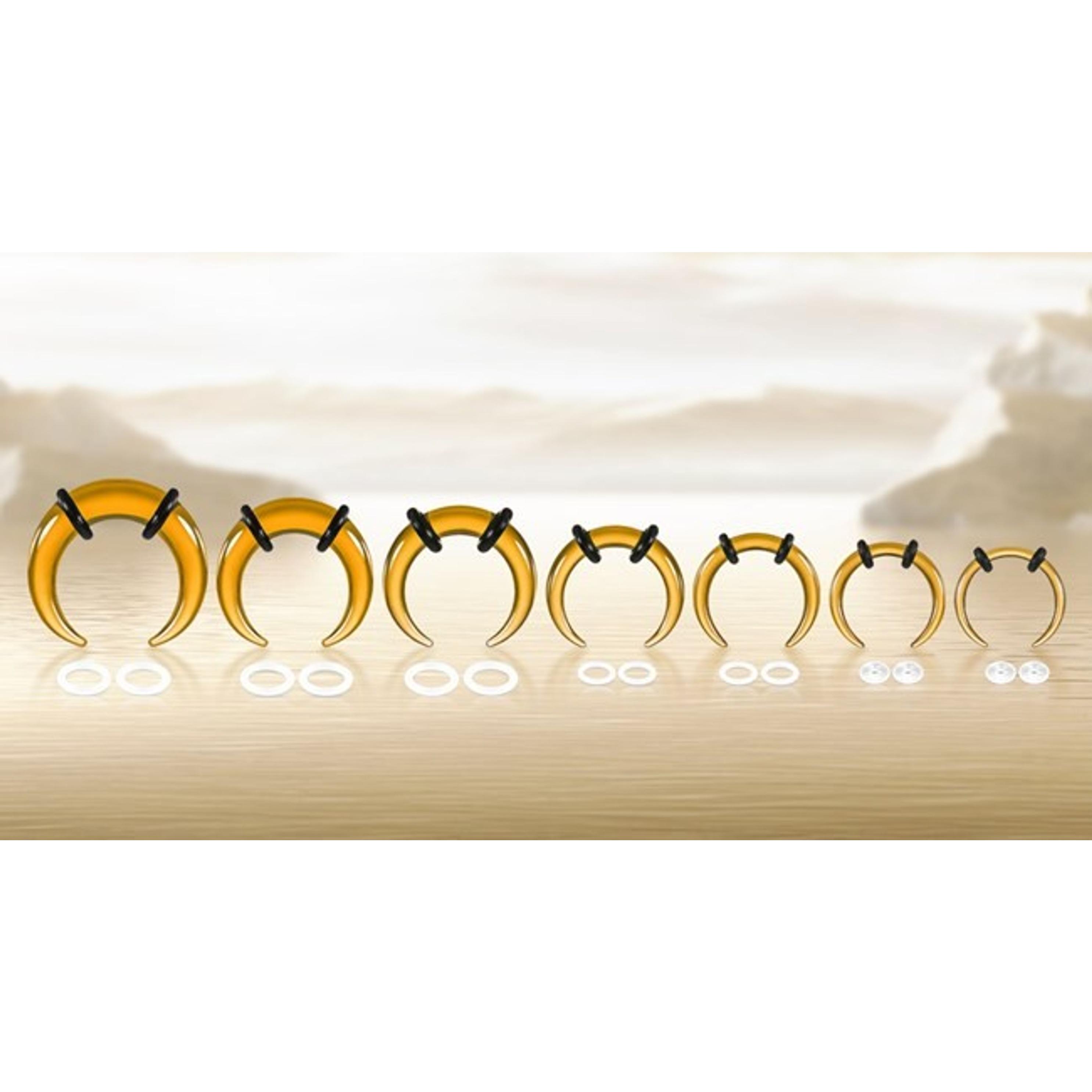 3 PCS 14G-0G Cozy Glass Septum Stretching Kits Pincher Taper with O-Rings Buffalo Septum Retainers Hypoallergenic Fresh Stretch Body Piercing Retainers Ear Hangers