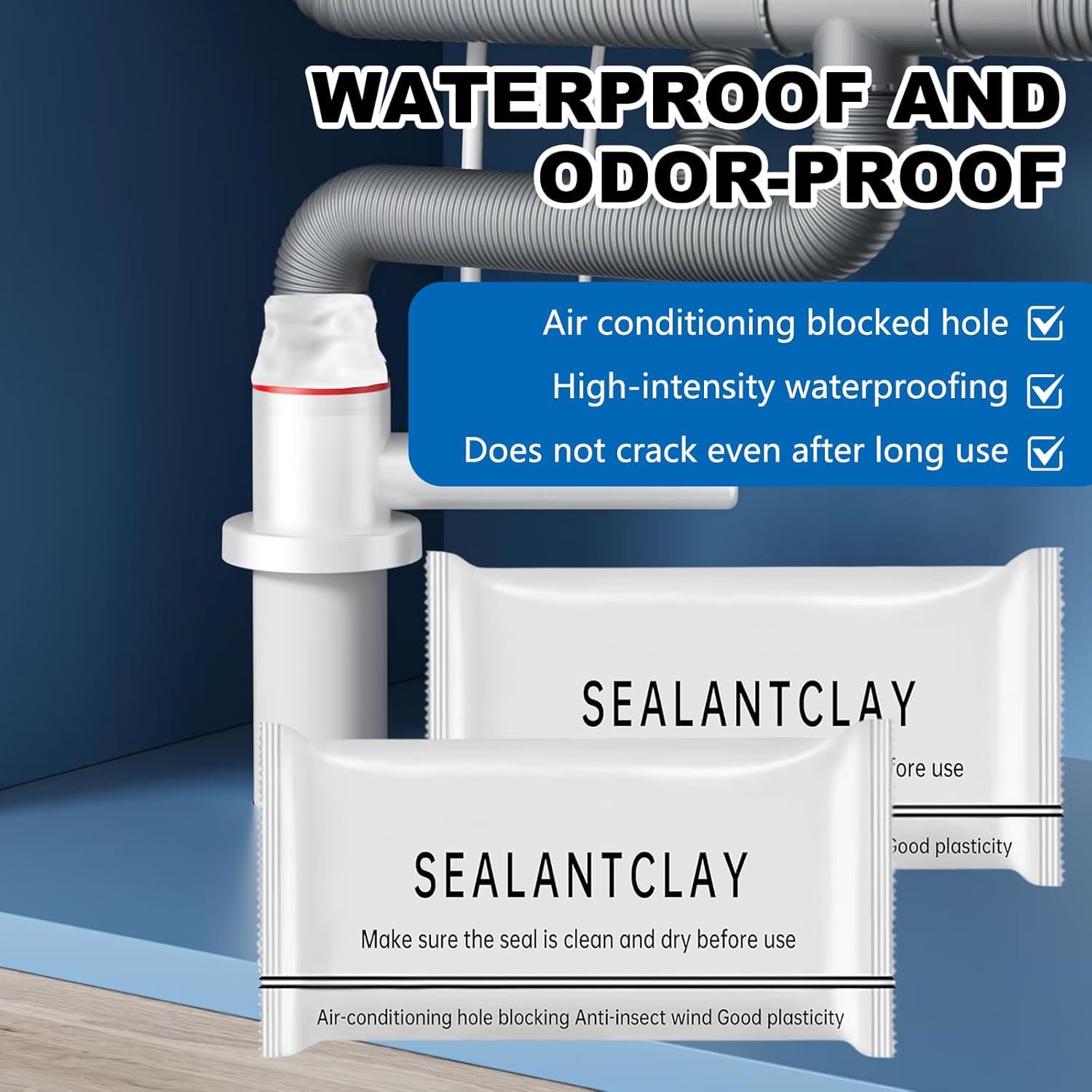 10/20PCS Eco-Friendly Sticky Clay Sealant - Quick-Curing, Strong Adhesion, Waterproof Oil-Resist, Pest Control Sealant for Sealing Gaps, Air Conditioner Holes (Pack Sizes Available for Indoor Recreation Use)