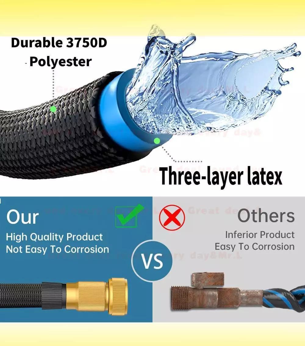 High Quality Car Washing Hose 3/4 in. x 50 75 100ft HEAVY DUTY Kink Free 4X Stronger Expandable Flexible Garden Water Hose with 10 Function Nozzles for Yard Outdoor Garden Watering Car Wash Lawn and RV High Quality Car Washing Hose 3/4 in. x 50 75 100ft HEAVY DUTY Kink Free 4X Stronger Expandable Flexible Garden Water Hose with 10 Function Nozzles for Yard Outdoor Garden Watering Car Wash Lawn and RV