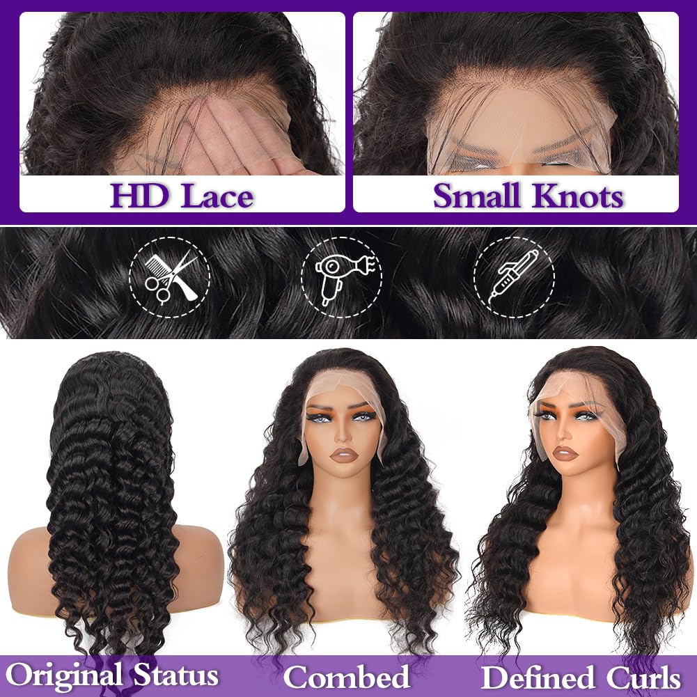 Bling Hair Clearance Deep Wave Lace Front Wig 13x4 13x6 Hd Lace Frontal Human Hair Wigs For Women Real Human Hair