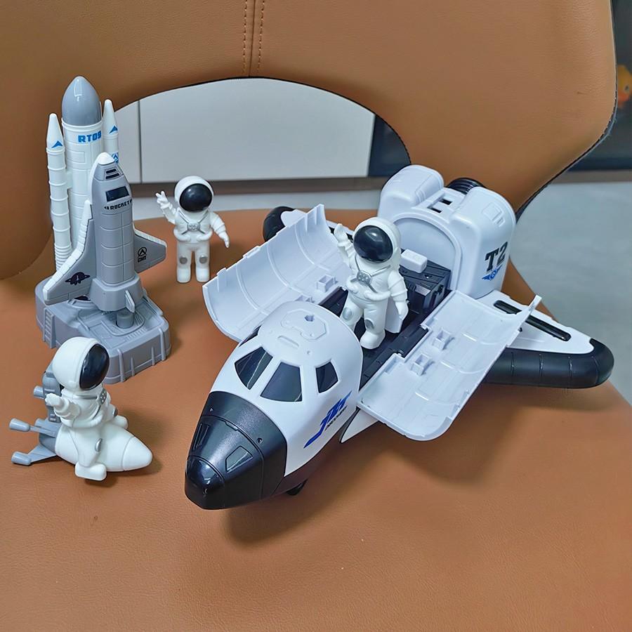 Pre-Built Model Rocket Space Ship, Launch Ship with 3 Astronauts, Space Series Model, Kids' Interest Toy, Christmas Gift