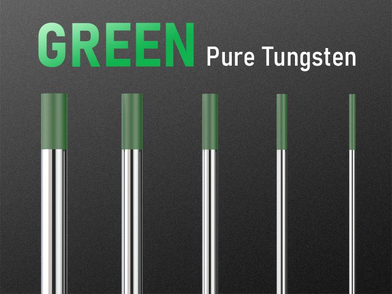 YESWELDER TIG Welding Tungsten Electrode - Pure Tungsten .040" 1/8" 1/16" 3/32" x 7" (Green, EWP) 10-pk