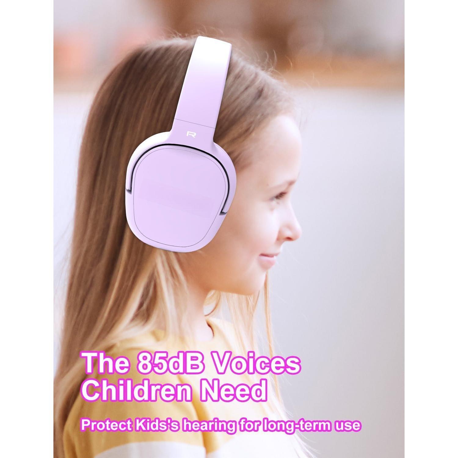 Headphones for School, 3.5mm Jack Wired Headphones for  with Safe Volume Limiter,  Stereo Sound -Ear Girls Boys  Headphone for Tablet, iPad, Kindle()