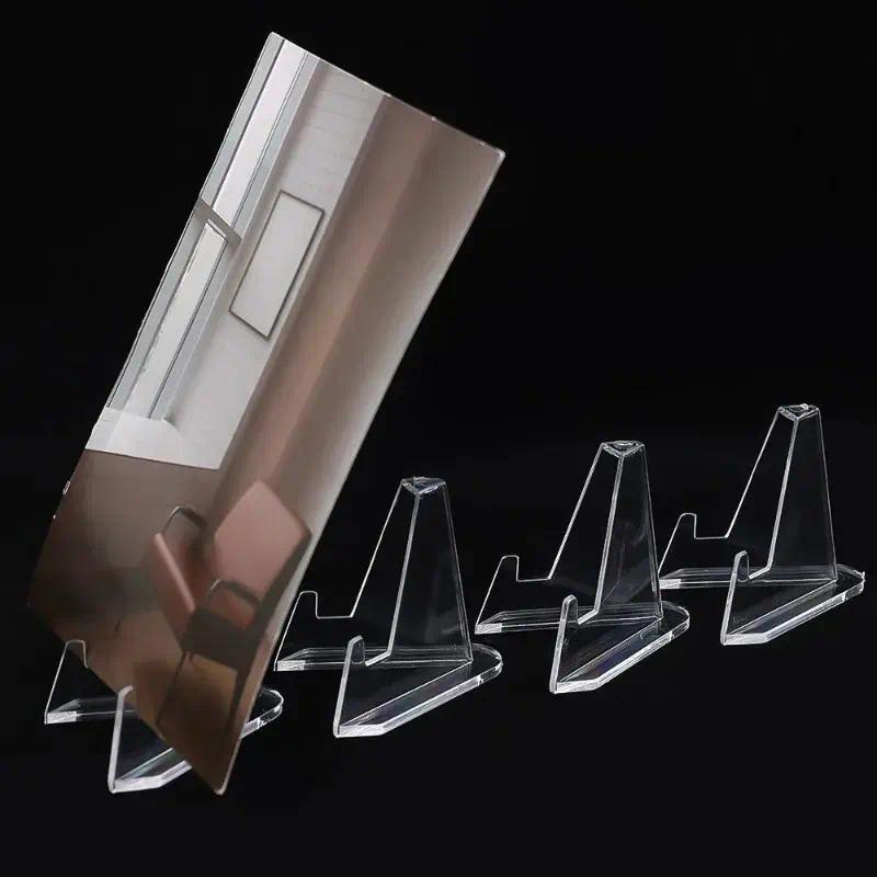 50pcsMini Clear Acrylic Photo Frame Display Stand Elegant Coin Display Stand suitable for baseball card sports trading card display stand Desk Accessories Coins Organizer