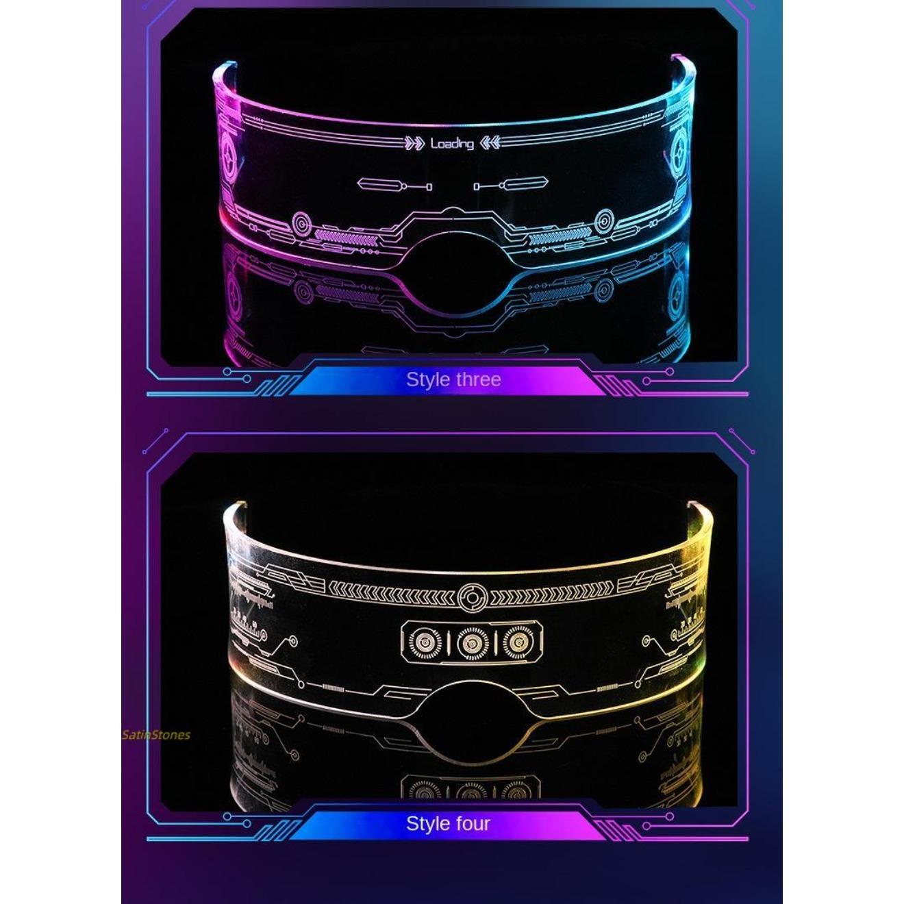 Light-Up LED Party Glasses - Futuristic Sunglasses for Adults, Glow in the Dark Neon Shades, Cosplay Prop, Rave Accessory, Party Favor, Great Gift Idea,summervibes