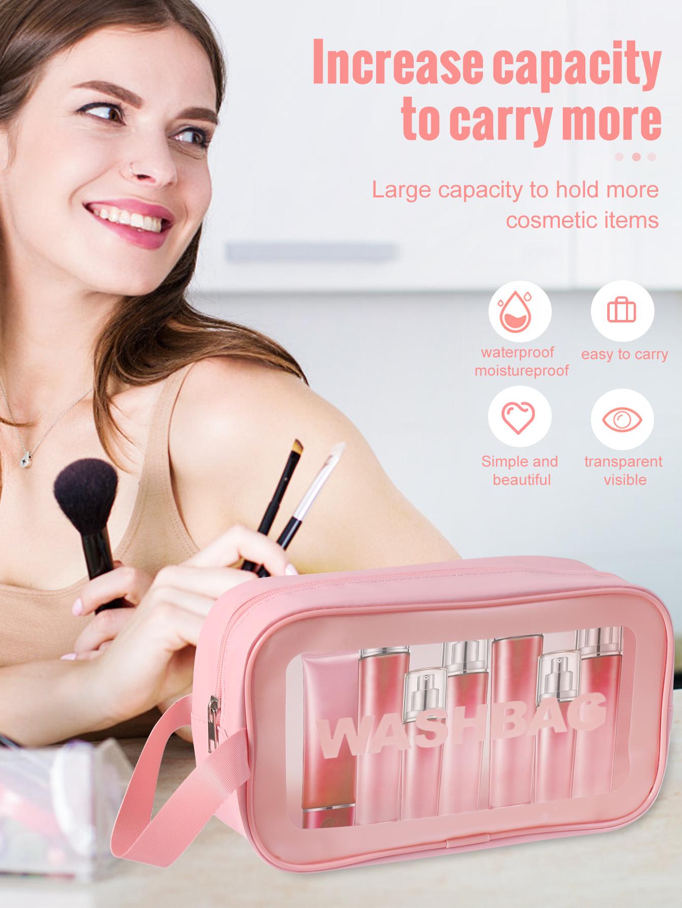 1PCS Multi-Functional Zipper Toiletry And Cosmetic Bag Waterproof+25PCS Makeup Brush Set+24PCS Makeup Tools Set