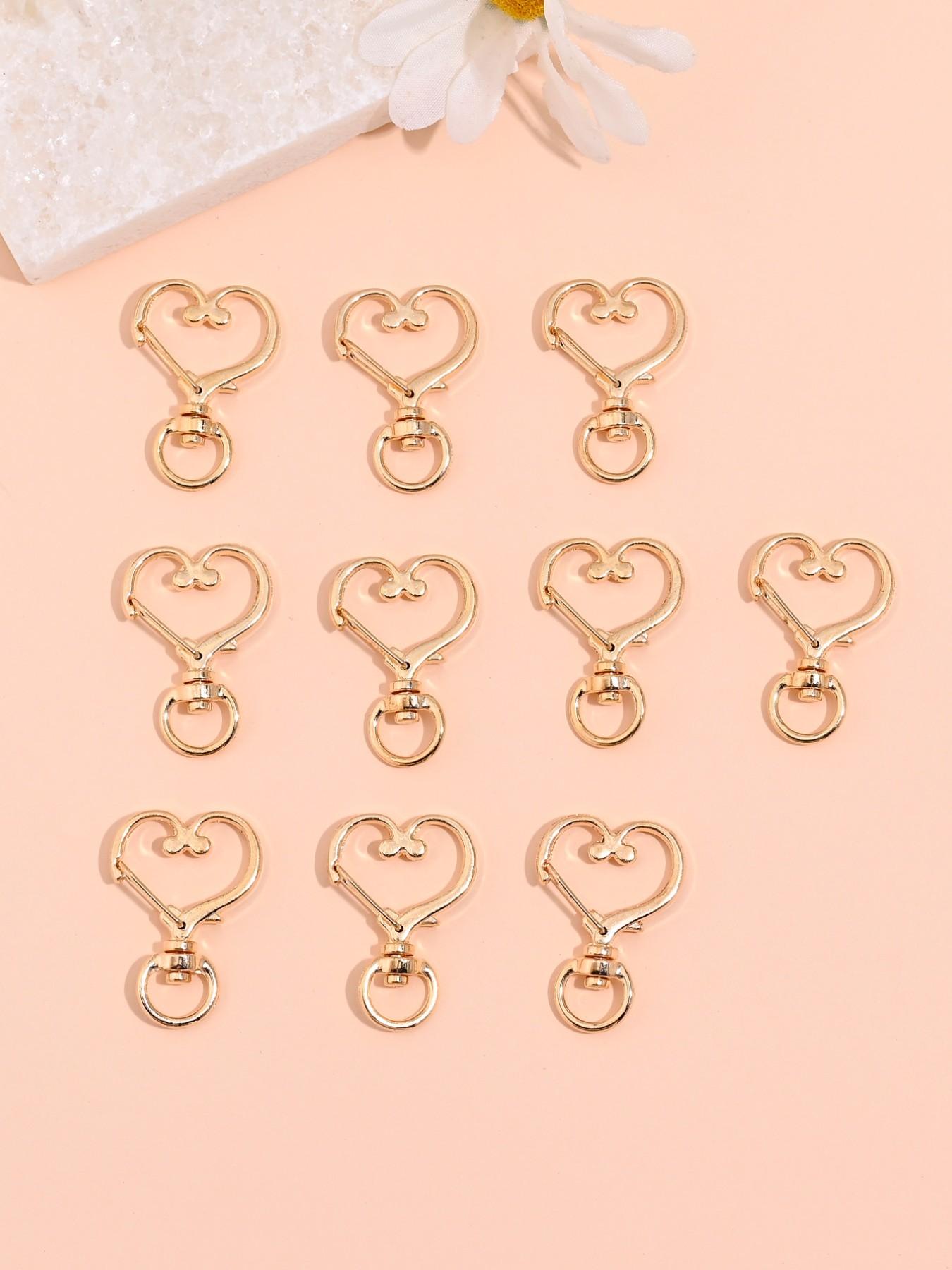 10 Fashionable Simple Metal Rotating Keychain Accessories Hooks, Ideal for DIY Keychain Making, Hardware Supplies for All Seasons