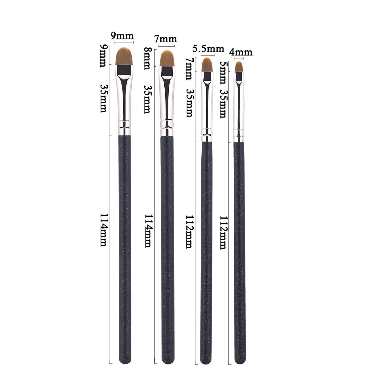 4 Pcs Concealer Makeup Brush Set, Small Concealer Lip Brush, Gel Eyeliner Brush, Detail Concealer Makeup Tool, Essential Beauty Accessories