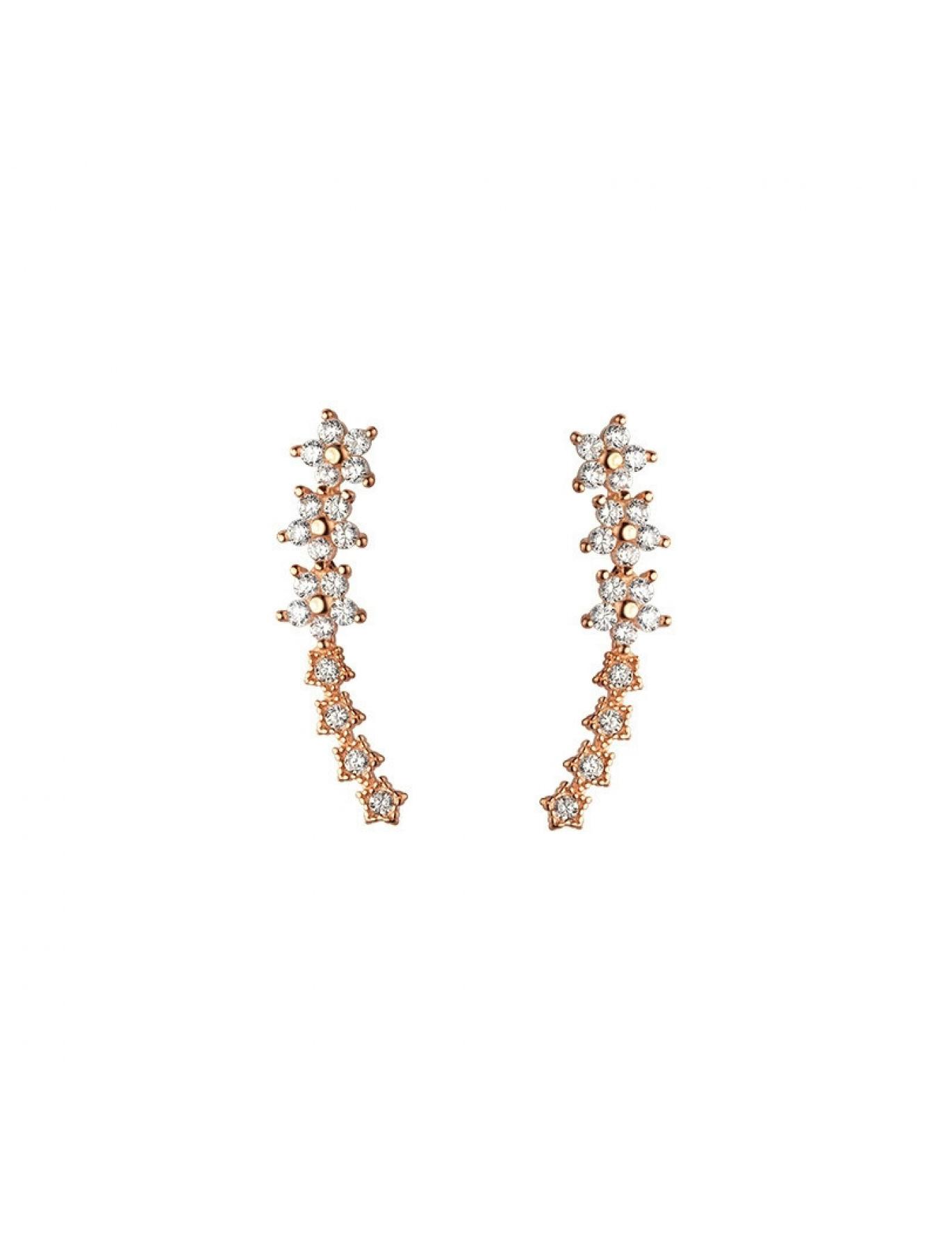 Diamond-studded stud earrings and ear cuffs, niche design, high-end cold style, temperament earrings, simple and versatile ear jewelry