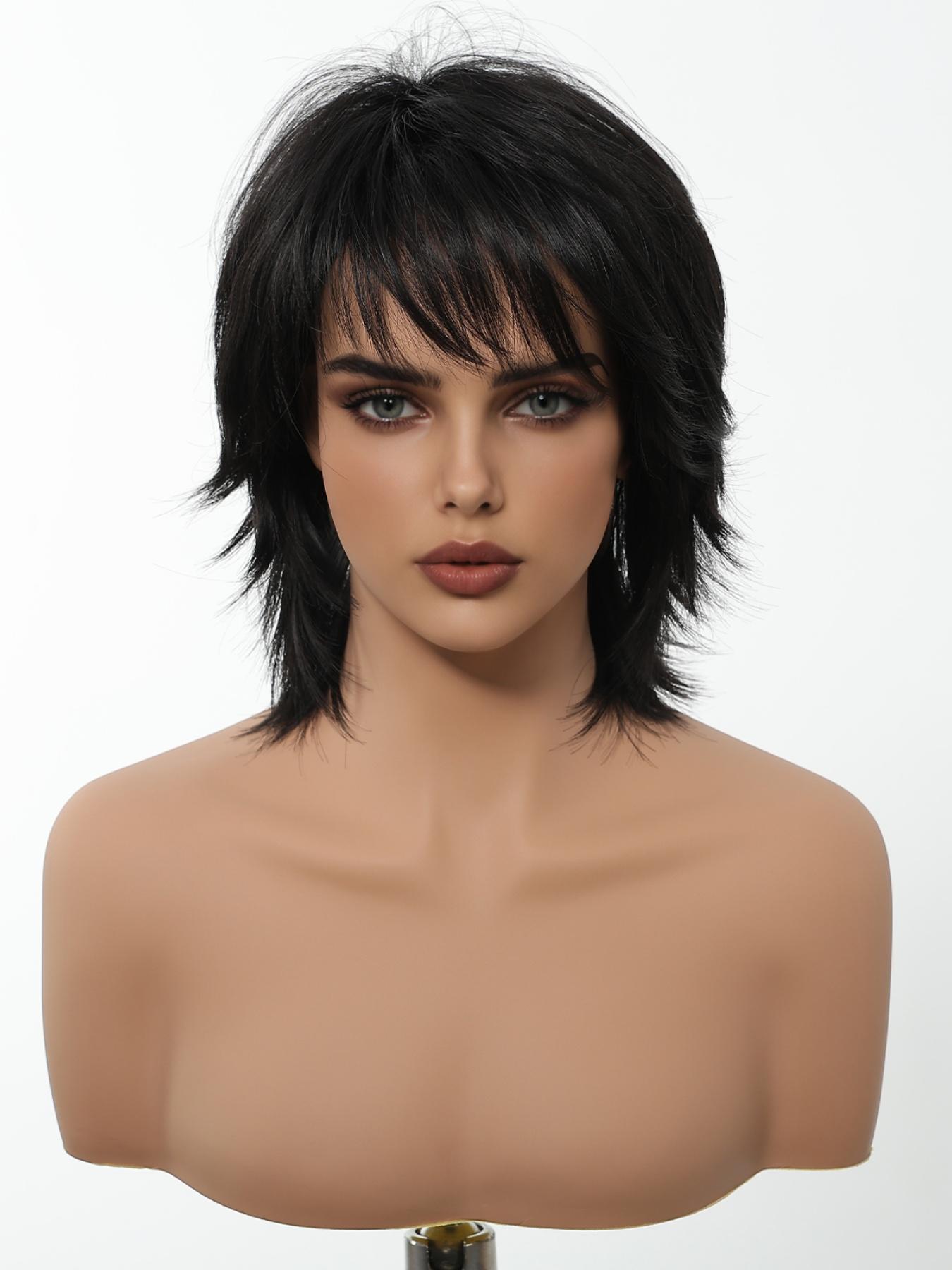 Fashionable New Short Black Wigs with Bangs, Straight Bob Wigs for Women, Suitable for Ordinary Work, Life, Dance Parties and All Occasions