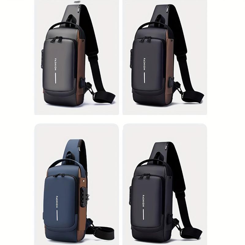Men's Anti-Theft Chest Bag with Combination Lock — Durable Oxford Fabric, Adjustable Shoulder Strap; Ideal for Motorcycling and Casual Sports; Crossbody Style with a Summer Vibe. Men's Anti-Theft Chest Bag with Combination Lock — Durable Oxford Fabric, Adjustable Shoulder Strap; Ideal for Motorcycling and Casual Sports; Crossbody Style with a Summer Vibe.