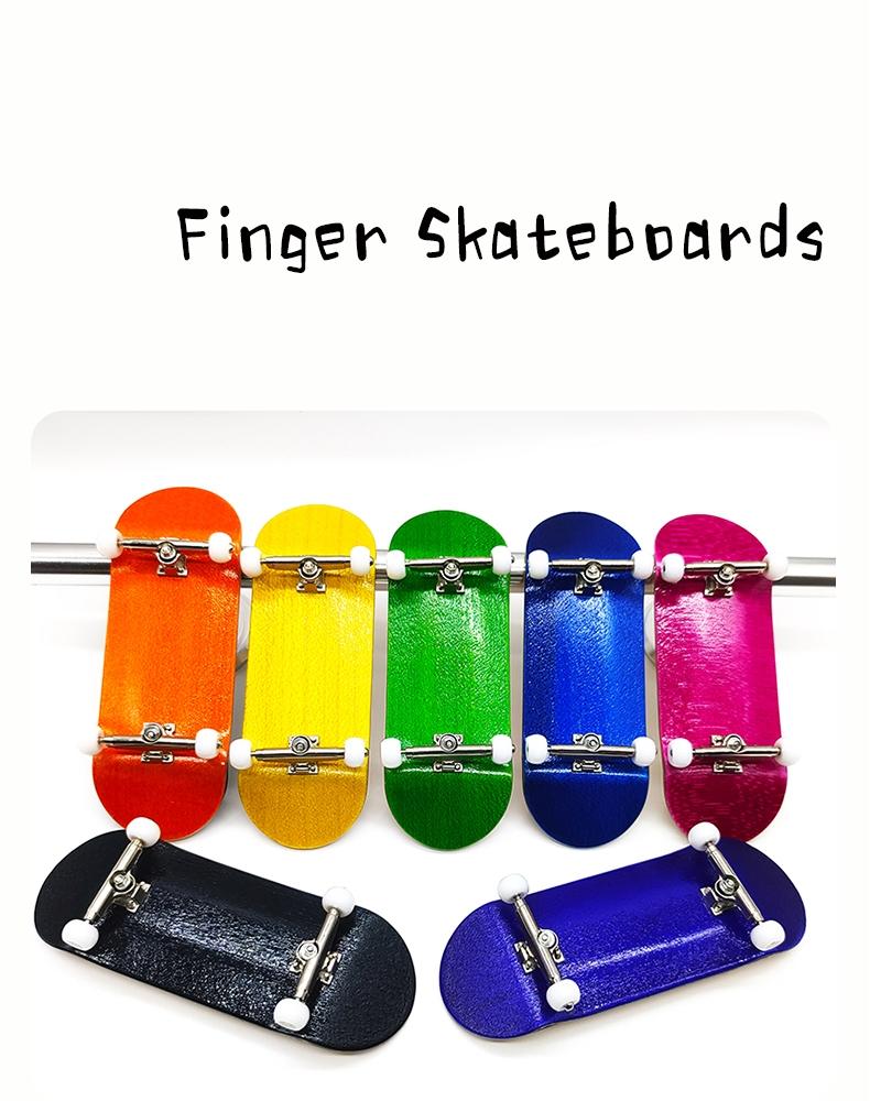 Professional Finger Skateboard Set, 100x34mm Maple Wood, Dyeing High Kick Design, Complete Kit, Unisex, No Battery, Model Cb