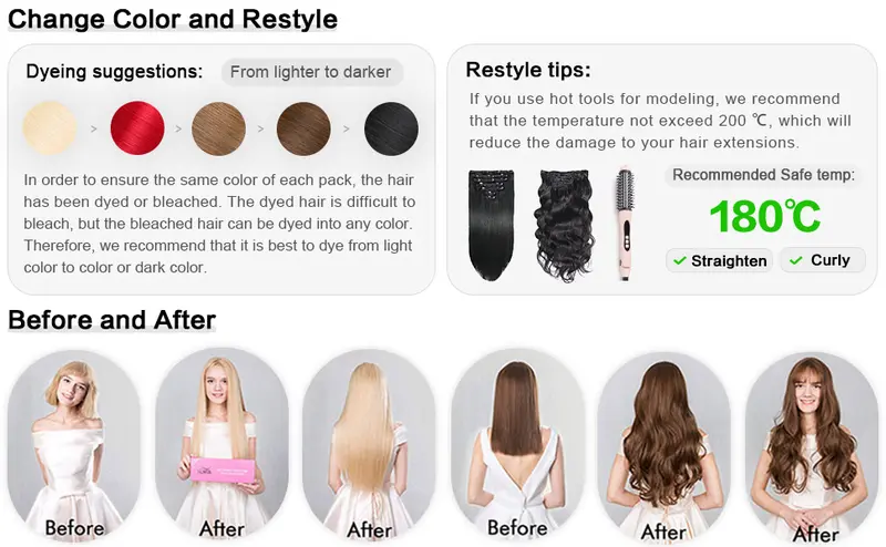 Evala-Suyya Clip-In Hair Extensions Human Hair - TikTok Shop