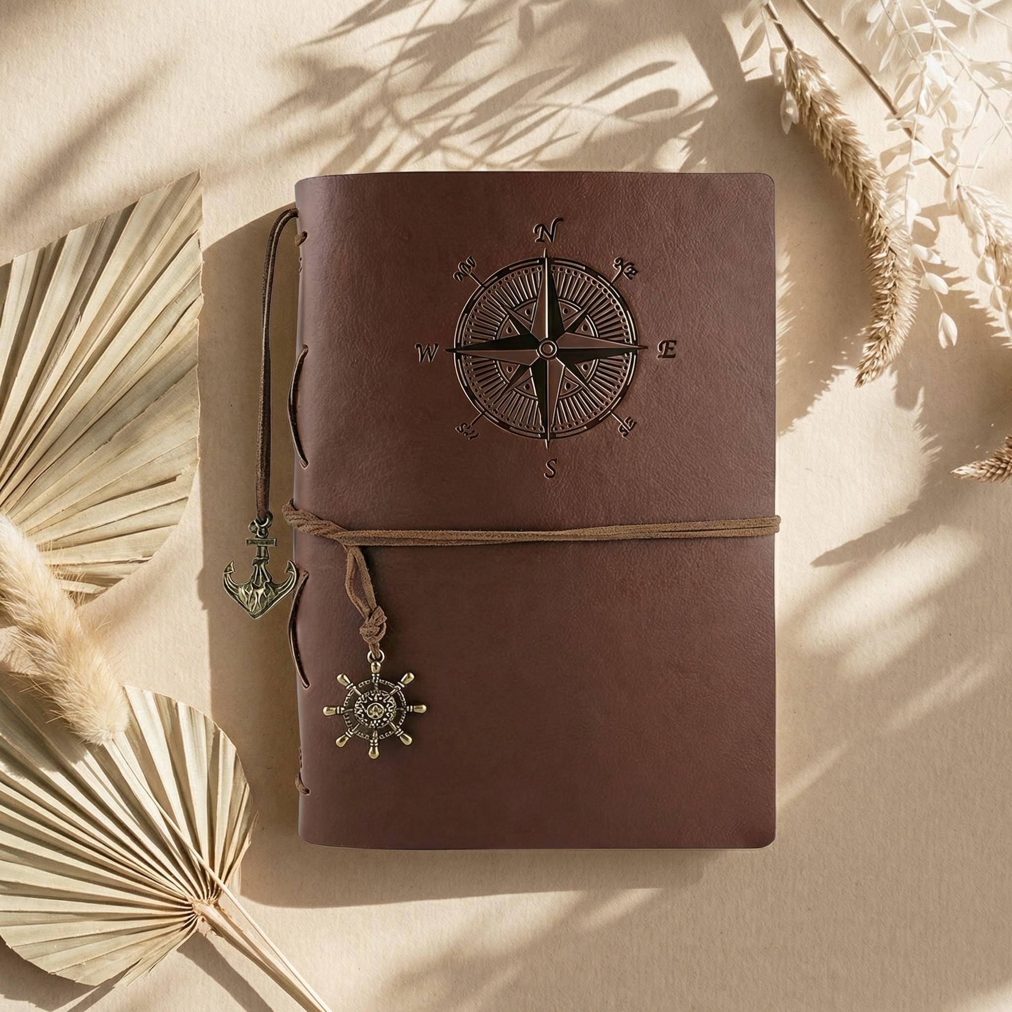 Retro Tarot Study Notebook | A5 | Linen-textured Loose-leaf Journal | Portable with 78 Card Reference Sheets | Includes 40 Replacement Pages