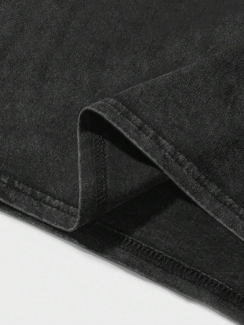 Men's Casual Sporty Short Sleeve Shirt, Gothic Letter Print, Comfortable Round Neck Tee for Outdoor Gym Streetwear Athletic T Shirt Men's Casual Sporty Short Sleeve Shirt, Gothic Letter Print, Comfortable Round Neck Tee for Outdoor Gym Streetwear Athletic T Shirt