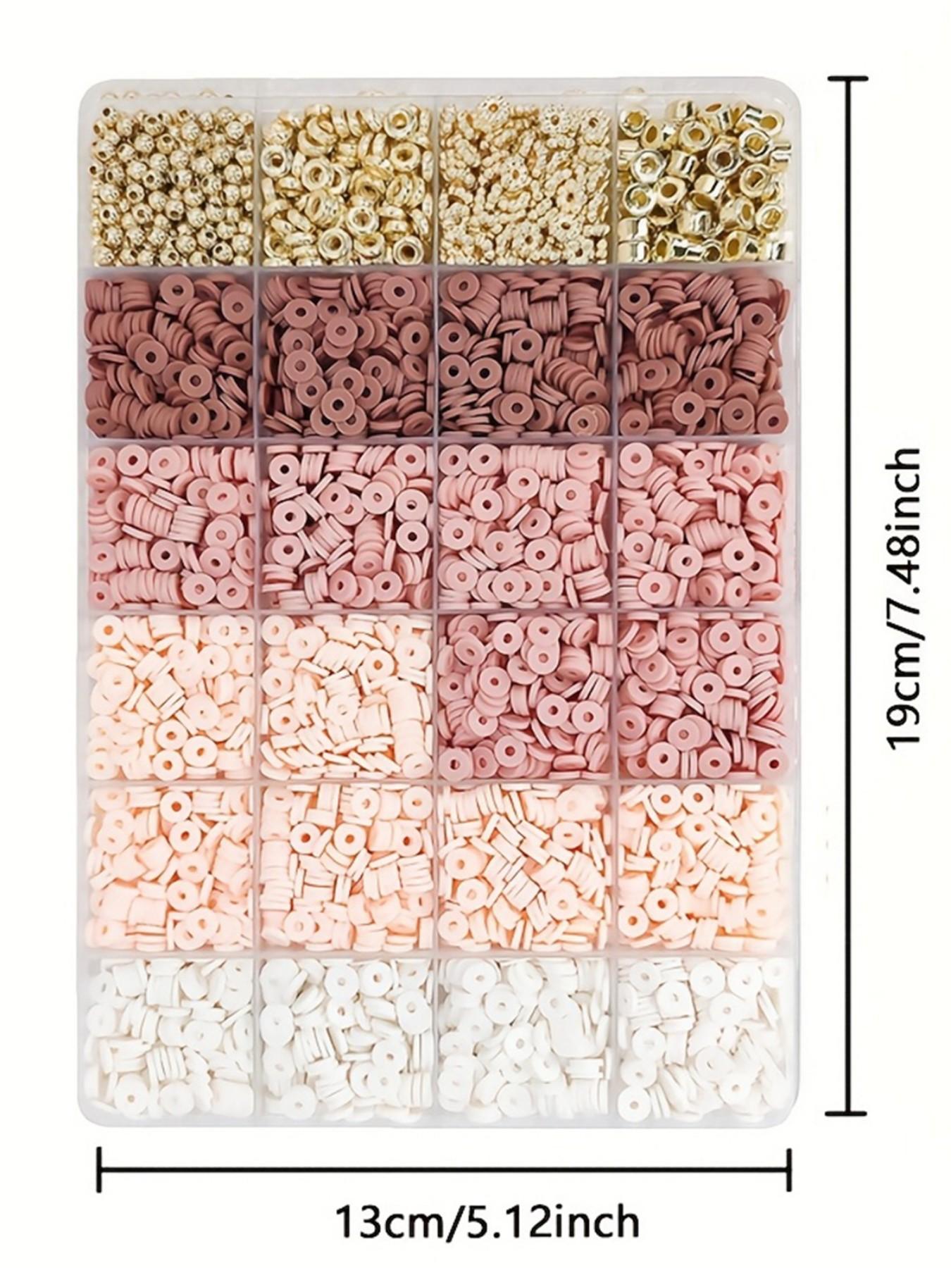 3450pcs Soft Clay DIY Jewelry Making Kit, Ideal for Bracelets, Necklaces, Keychains, Craft Accessories, Fashion Gift Set