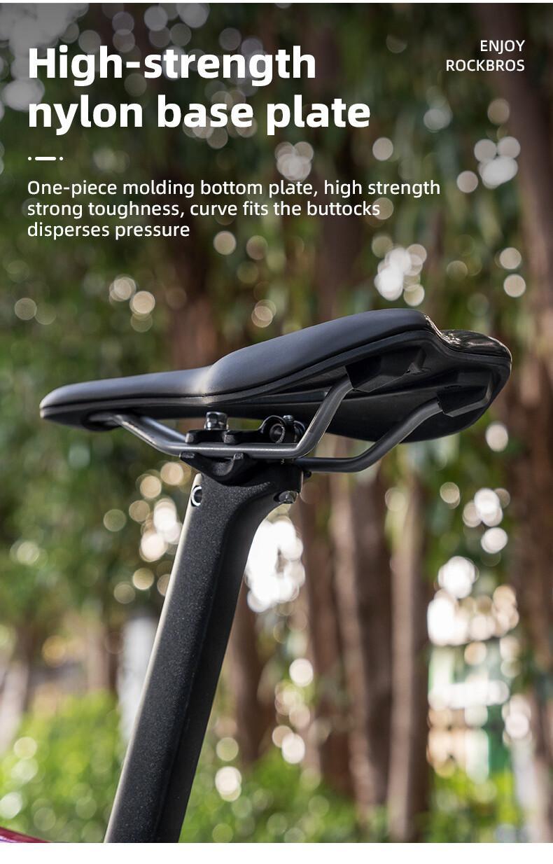 ROCKBROS Bicycle Saddle Ultralight Hollow Shock-Absorbing MTB Road Bike Seat