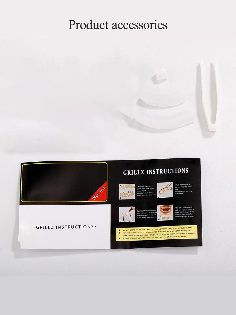 CRUSH CR 1pc 18K Gold Plated Copper Cross Star Grillz with CZ Stones, Silver & Gold Finish – Elegant Hip-Hop Tooth Jewelry Tooth Gems for Female, Black Women, Girls, Men & Boys. Perfect for Parties, Halloween, Cosplay & Gifts! Trendy Bling Accessory