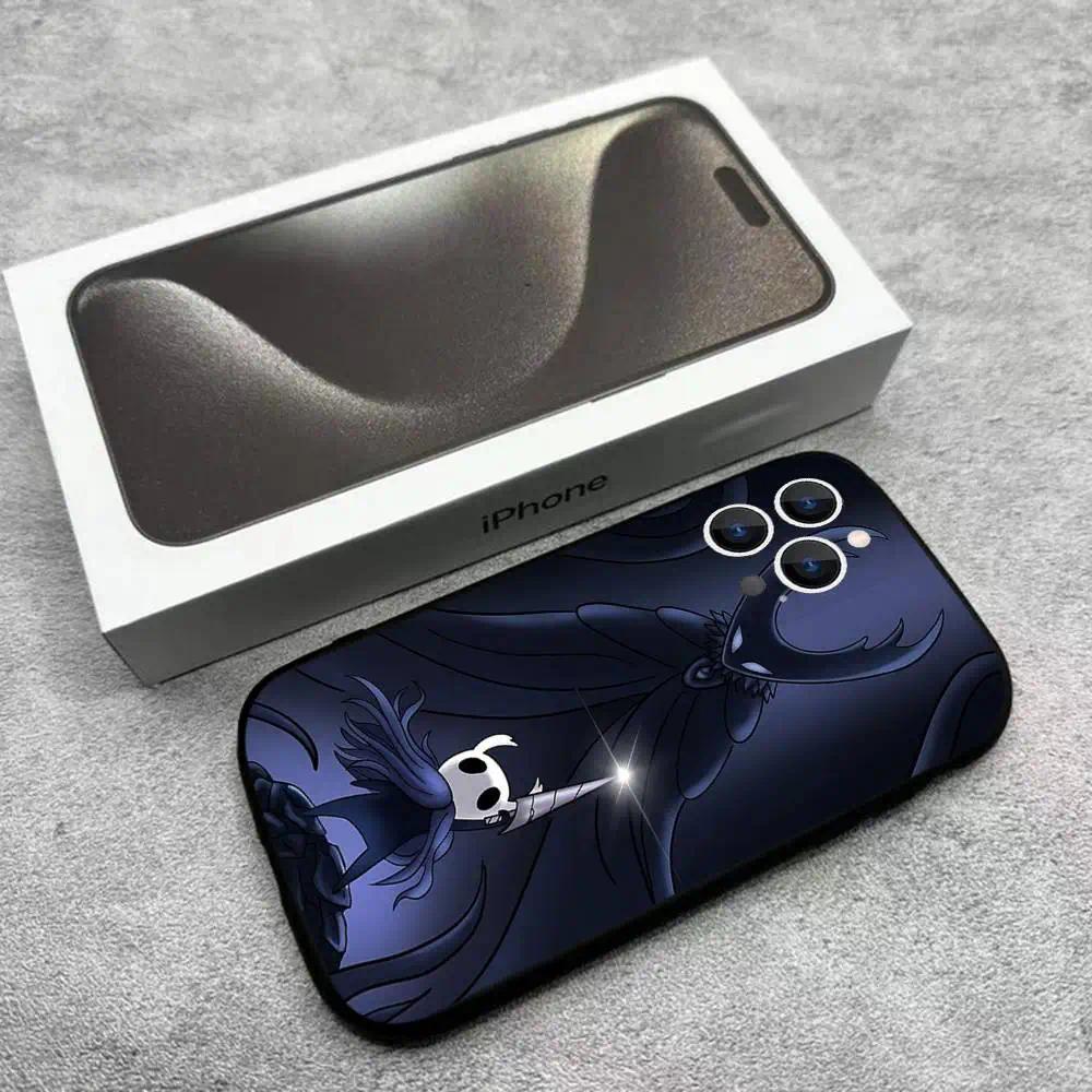Hollow Knight Silksong Personalized High-Detail Smartphone Case - Black Soft Shockproof Protection Accessory for iPhone 11-17 Pro Max/Plus, Samsung Galaxy S23-S25 Handheld Devices