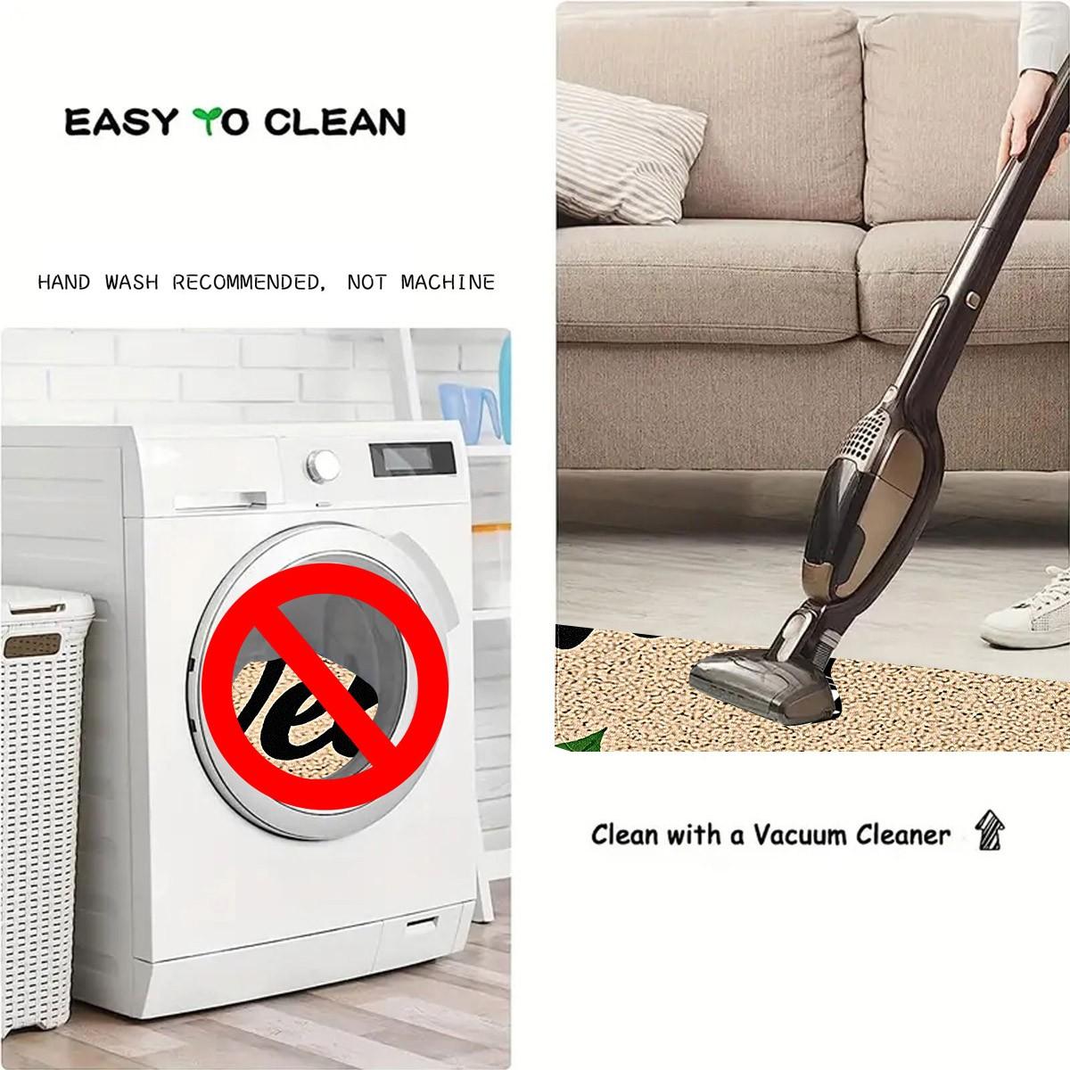 1pc Welcome Lemon-Frame Solid Minimalist Flannel 100% Polyester ENTRANCE MAT, foyer/aisle/door light absorb light slip-safe, fold-flat space-save, fruit-lover flex lay, machine-wash gentle fade-free gift-ready