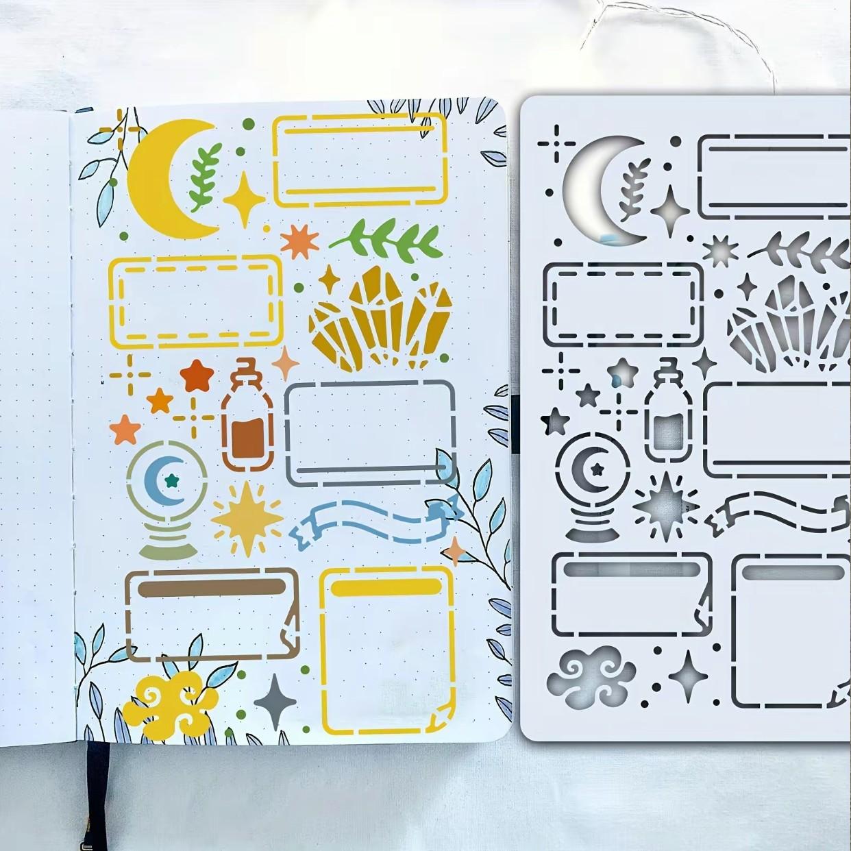 15 Pcs Reusable Plastic Templates for Journals,Planners,Scrapbooks,Includes Lists,Flowcharts,Creative Designs,Perfect for DlY Projects