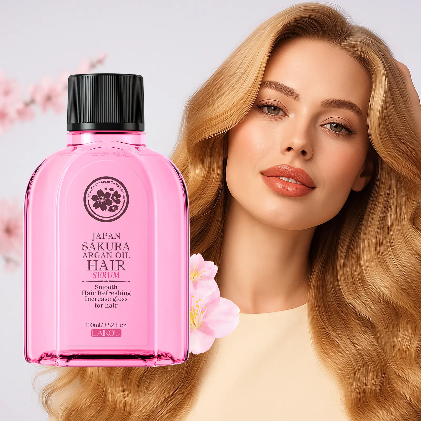 Cherry Blossom Agave Oil Hair Essence 100ML, Hair Care Treatment, Nourishing & Conditioning, Moisturizing Formula, Salon-Quality Results