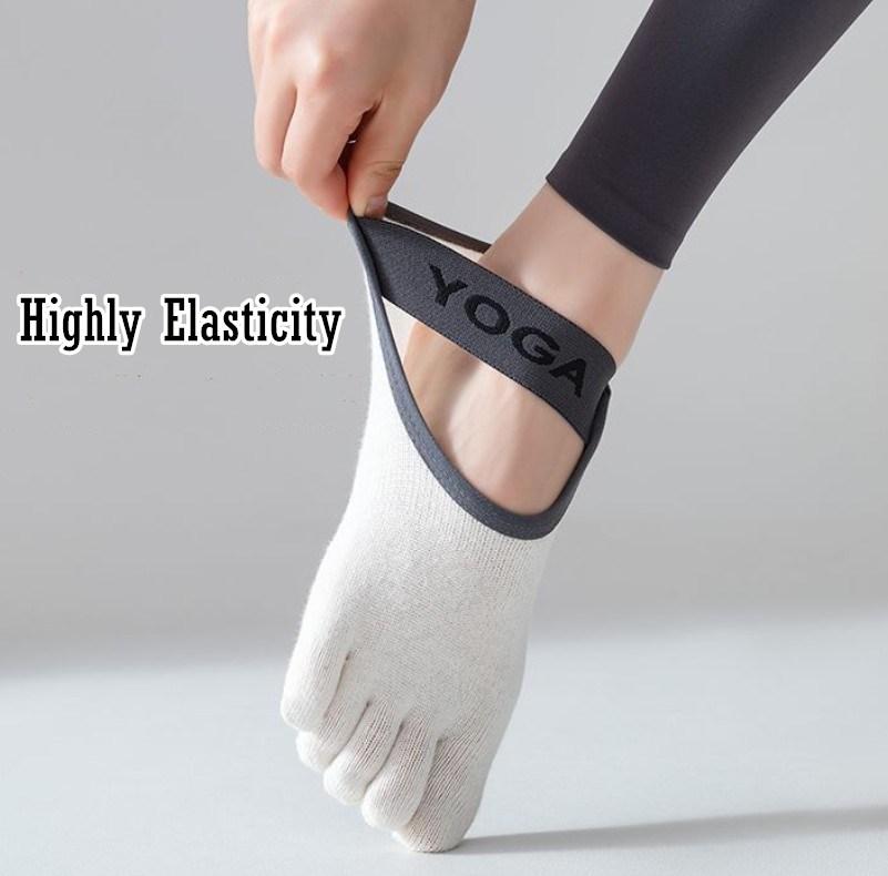 Pilates Anti Slip Toe Socks Yoga Socks Grip Socks Non Slip Running Socks Sports Sock 02