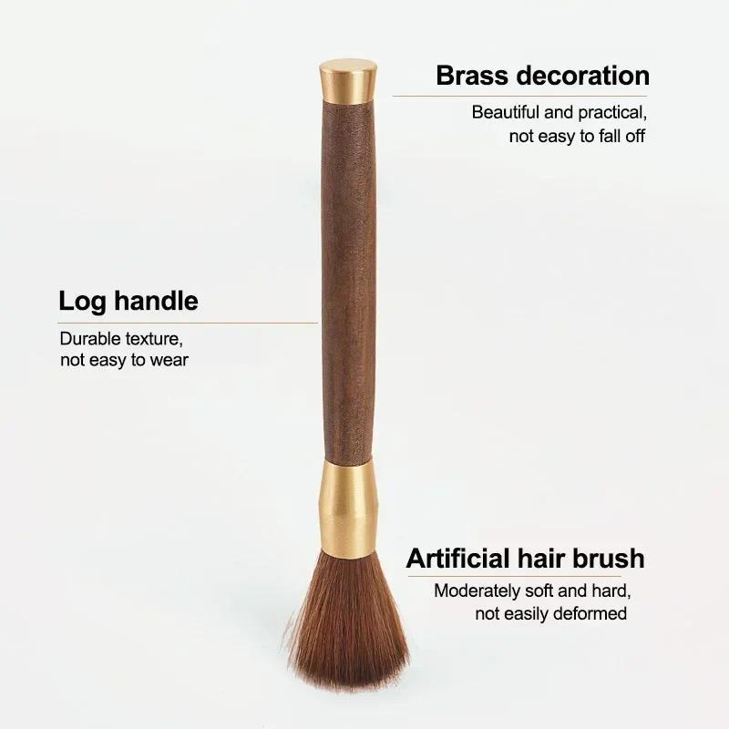 1pc Coffee grinder cleaning brush with wooden handle, bean powder dust removal, concentrated coffee brush cleaning brush tool