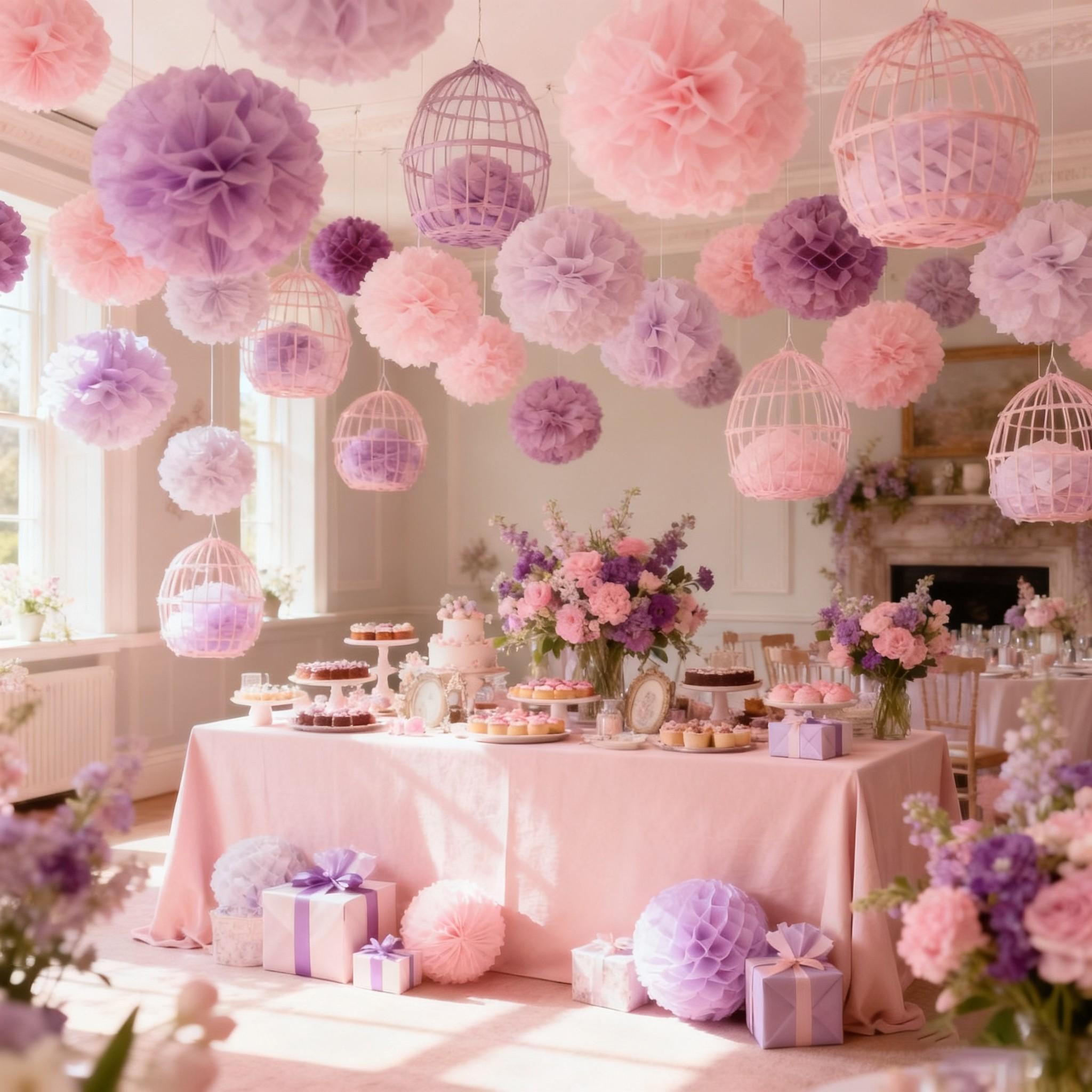 21pcs Mixed Color Paper Flower Balls Set, DIY Handmade Ceiling Hanging Decorations, Romantic Party Wedding Birthday Decoration