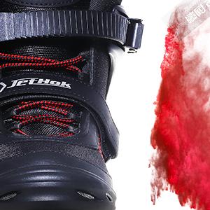 JetHok Inline Skates Advantage Pro Women’s and Men's Adult Fitness Inline Skate, Professional Aluminum Inline Rollerskates Outdoor (Black and Red, Size 7-11)