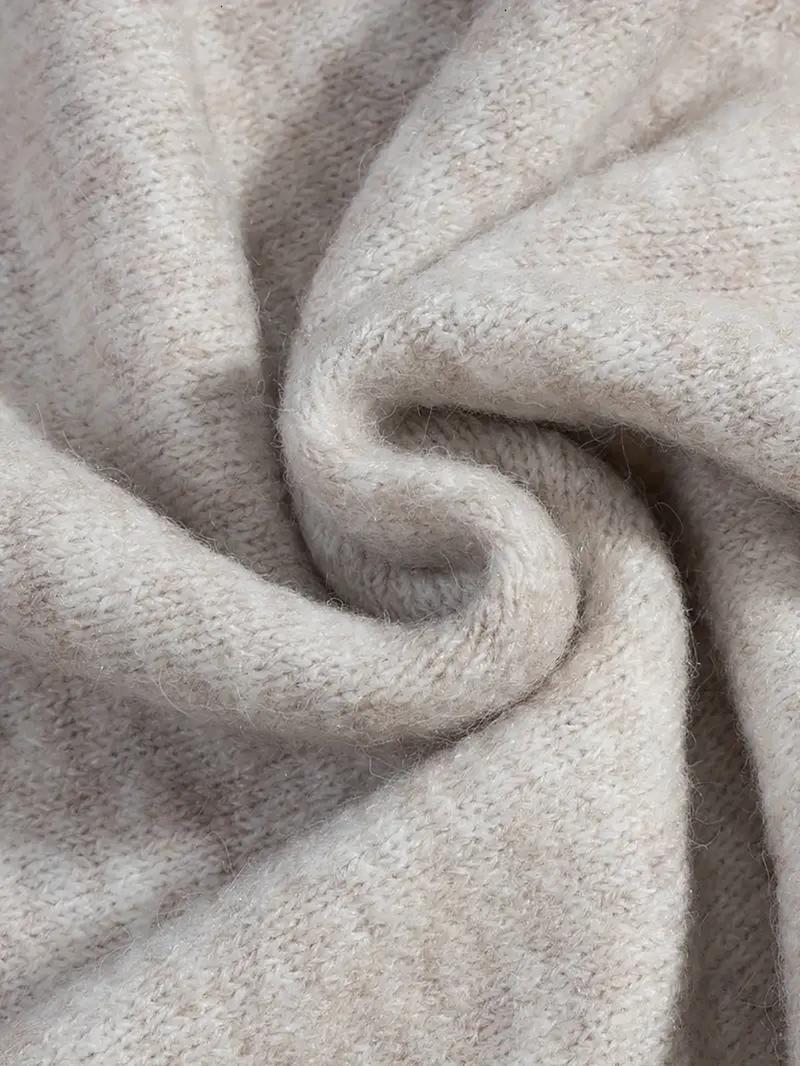 Women's Vintage Knit Sweater, Fall Winter New Round Neck Loose Fit Casual Soft Comfortable Top, Elegant High-End Slimming Design Women's Vintage Knit Sweater, Fall Winter New Round Neck Loose Fit Casual Soft Comfortable Top, Elegant High-End Slimming Design