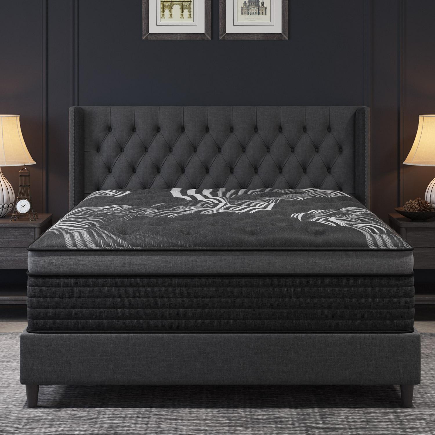 14/12 Inch Gel Memory Foam Mattress Hybrid Pocket Spring Twin Full Queen King Bed Mattress In A Box, Euro Top Medium Firm for Back & Lumbar Support, Individual Pocket Spring Bed for Motion Isolation & Fiberglass Free