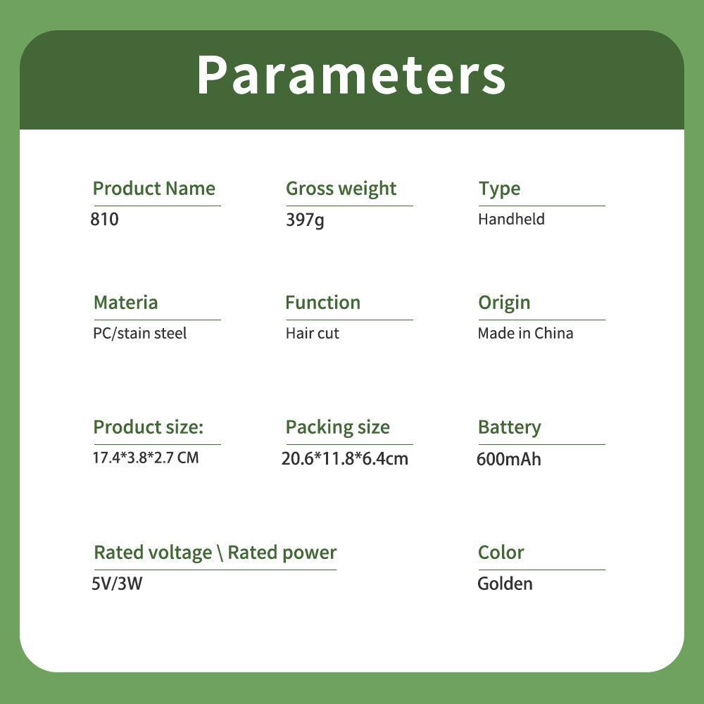 Professional Men's Hair Clipper Set, Cordless Clipper, USB Rechargeable Electric Shaver, Includes T-Blade Trimmer, 8 Guide Combs, Cleaning Brush & Cable
