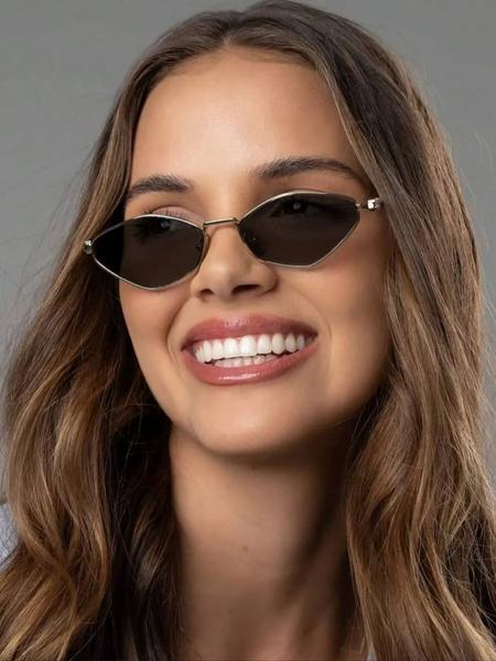 Women's Rhombic Metal Fashion Glasses, Y2K Retro Style, Unique Versatile Design, Perfect for Daily Wear & Vacation Travel