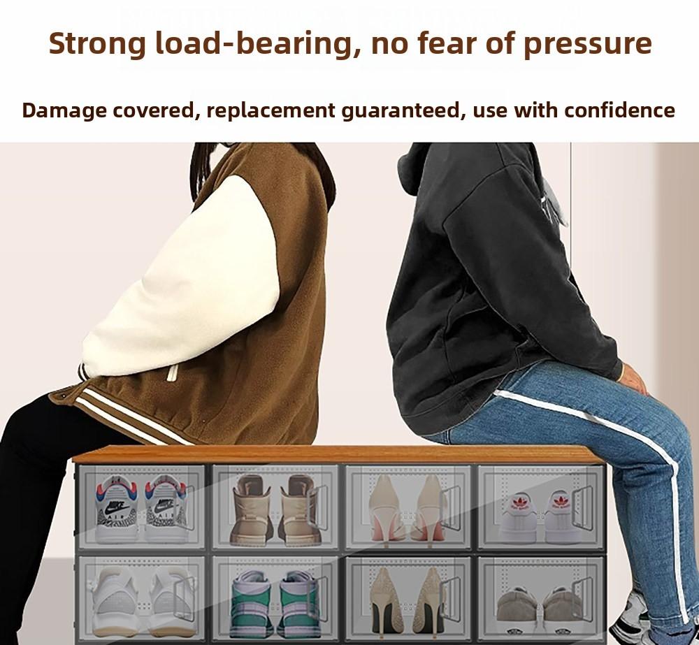 8/16 large storage shoe box, thickened version, easy assembly, multi-function removable multi-layer simple shelf, shoe storage box, shoe cabinet, shoe rack, transparent shoe display cabinet, Closet Shoe Organizer