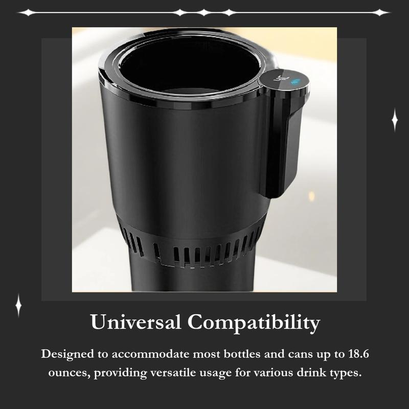 12V Car Cup Cooler & Warmer, Rapid Cooling 0°C to 60°C, 18.6oz Bottle Heater/Cooler, Portable Travel Essential for Truckers, Camping, Office, Gift, Drinking Gadgets, Heated Drinkware Accessories