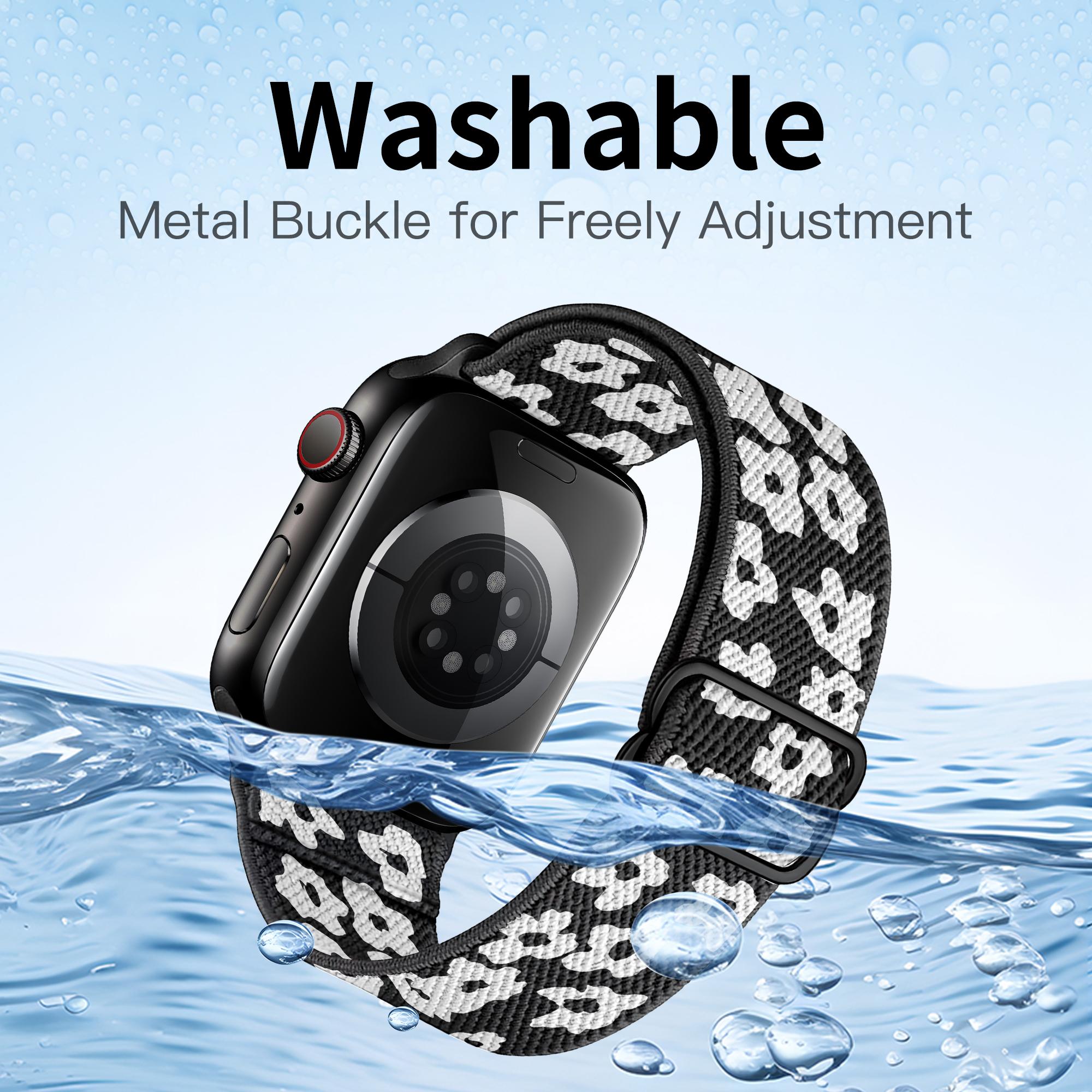 9-Pack Stretchy Bands for Apple Watch 40mm-49mm, Water-Resistant Solo Loop Sports Strap, Fits Iwatch Series 10/9/8/7/6/5/4/3/se/ultra, Smart Watch Straps