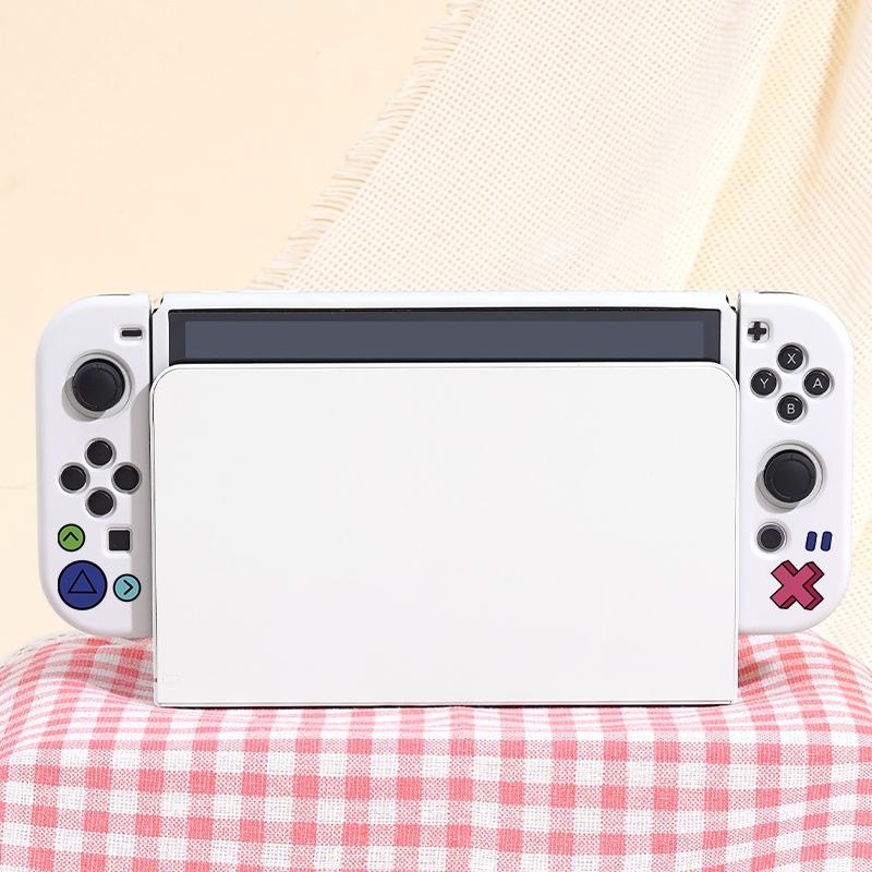 Cute Cartoon Pattern Handheld Game Console Protective Case, Lightweight Full Coverage Protective Case, Game Console Protective Case for Switch OLED