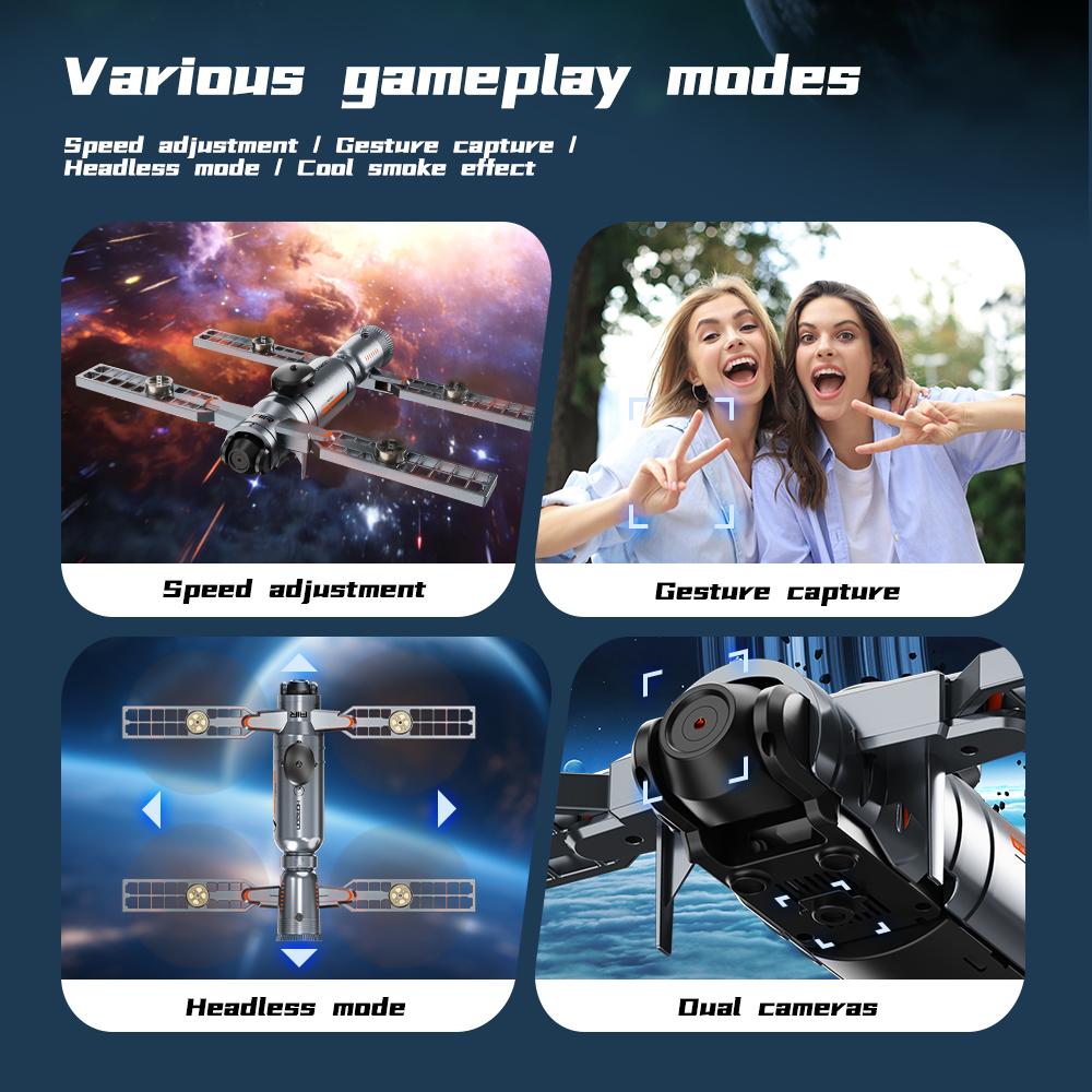6K Camera Drone FPV RC Quadcopter Foldable  Screen Remote Dual Battery