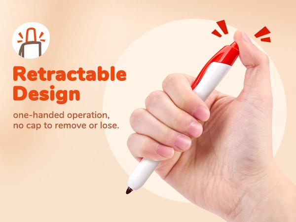 JoyCat Click Washable Markers with Retractable Tips, Ideal Arts and Crafts Supplies, Coloring Markers, Water Color Marker, Ideal Gifts for Kids&Adults