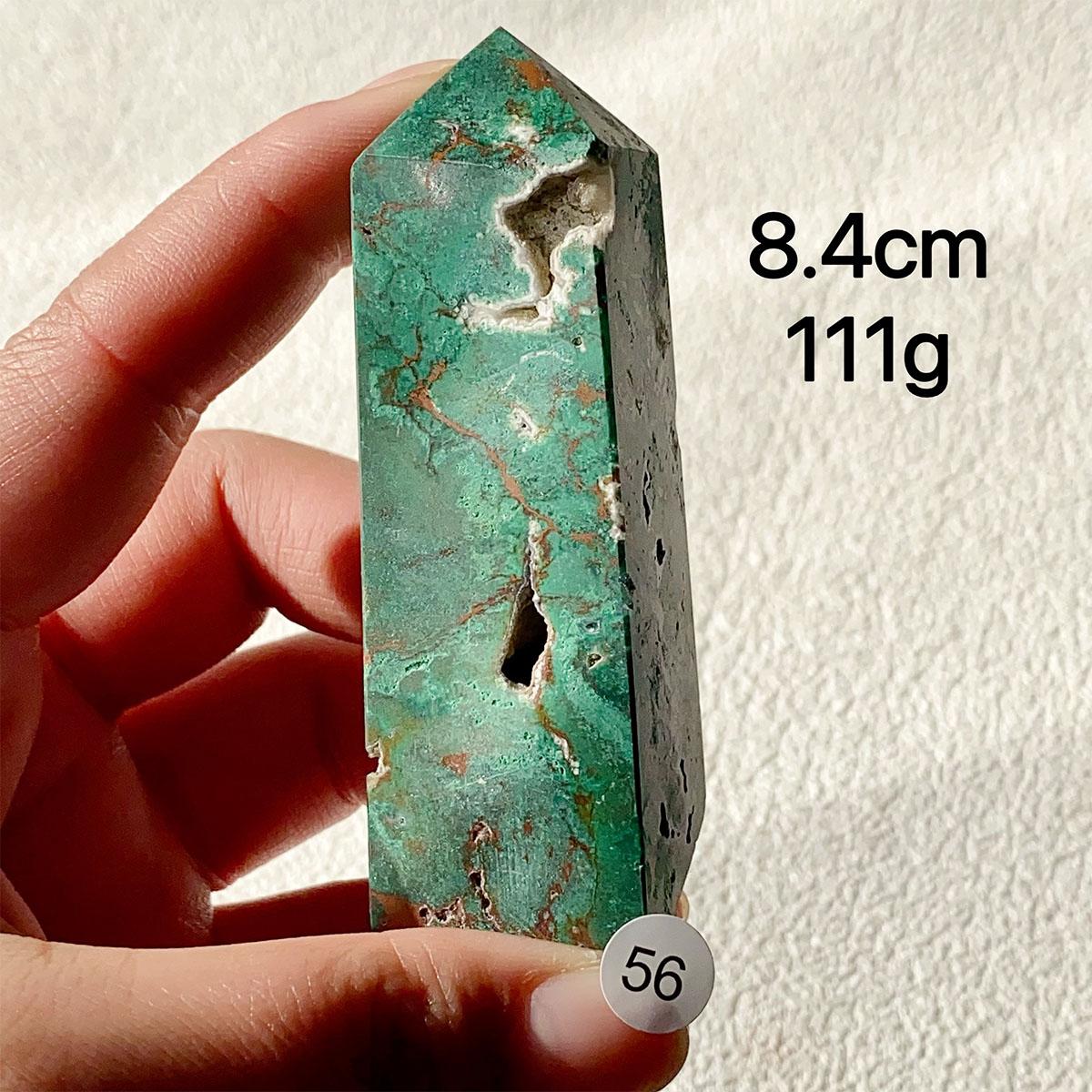 Chrysocolla Crystal Tower Malachite Wand Quartz Point Decor Polished Obelisk  Healing  Reiki Energy Crystal Gem