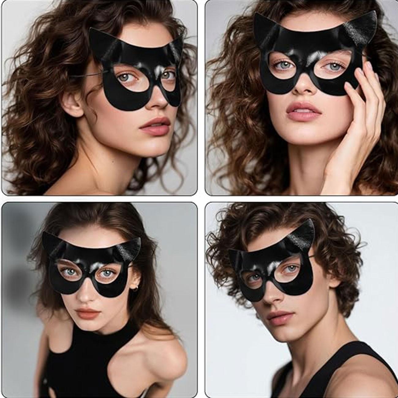 The cute cat lady mask decoration is suitable for wearing together with friends to attend party events, role-playing activities and themed gatherings. With it, you will become charming and alluring, captivating and full of seductive charm. (5-piece set)