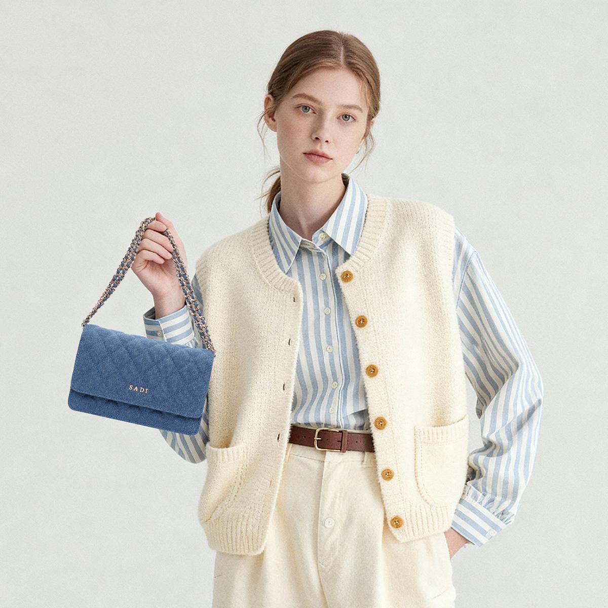 Women's Classic Versatile Plaid Casual New Shoulder Crossbody Bag Sdx21238, Stylish Single Strap Handbag for Daily Use