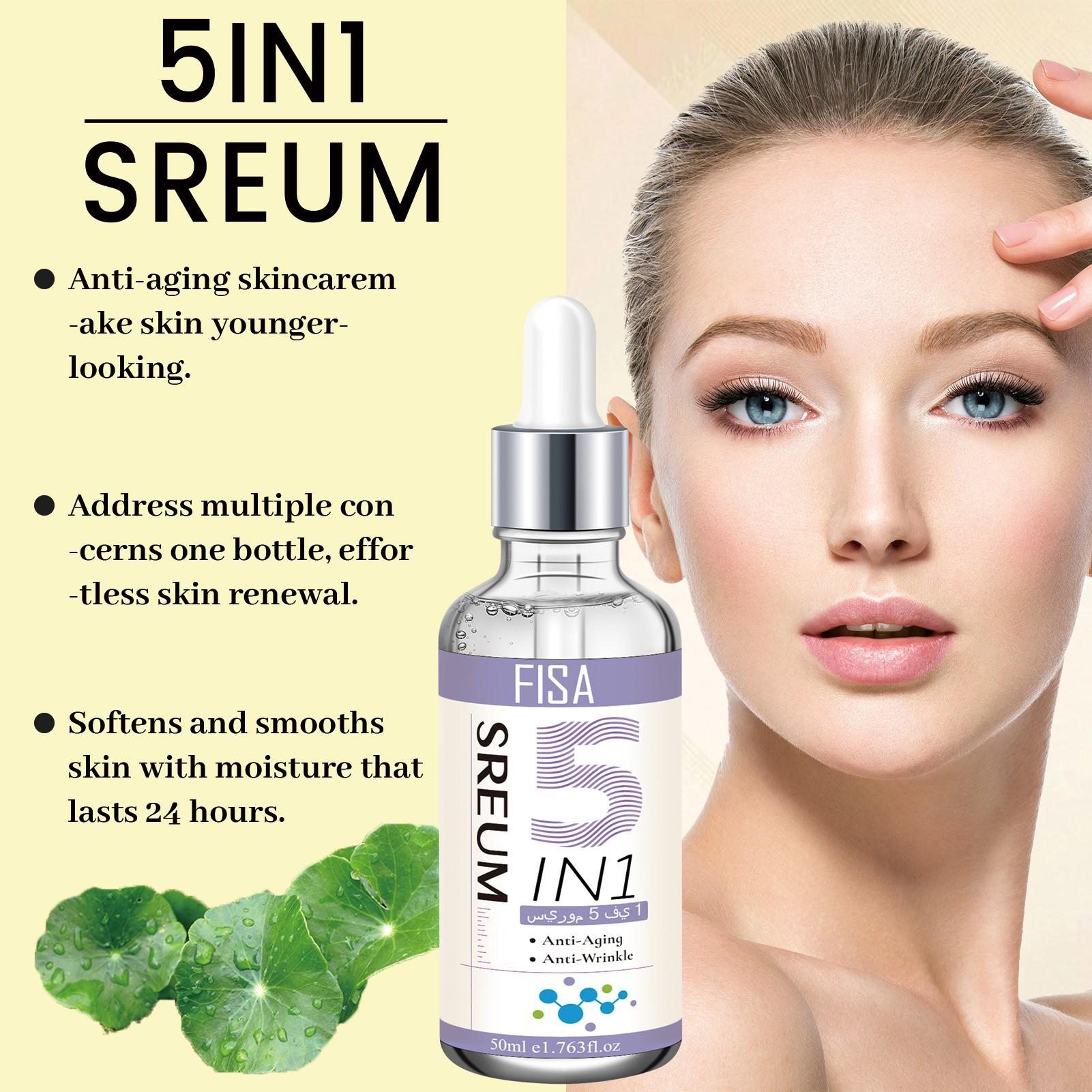 Repair Brightening 5-In-1 Essence, Wrinkle Reduction, Fine Line Fade, Elasticity Boost, Even Skin Tone, Smooth and Radiant Skin