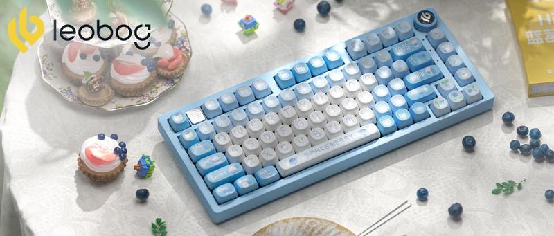 Hi75 Aluminum Alloy Mechanical Gaming Keyboard with Gasket-Mounted Functional Knob, Wired,75% Layout Hot Swappable RGB Backlit for Win PC - Purple Magic Bear