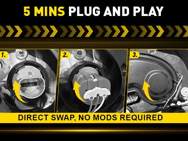 AUXITO 2025 Latest 9007 Headlight Bulbs, 6500K Cool White 800% Brighter, HB5 Light Bulbs for Fog Light, Non-polarity, Plug and Play, Pack of 2 AUXITO 2025 Latest 9007 Headlight Bulbs, 6500K Cool White 800% Brighter, HB5 Light Bulbs for Fog Light, Non-polarity, Plug and Play, Pack of 2